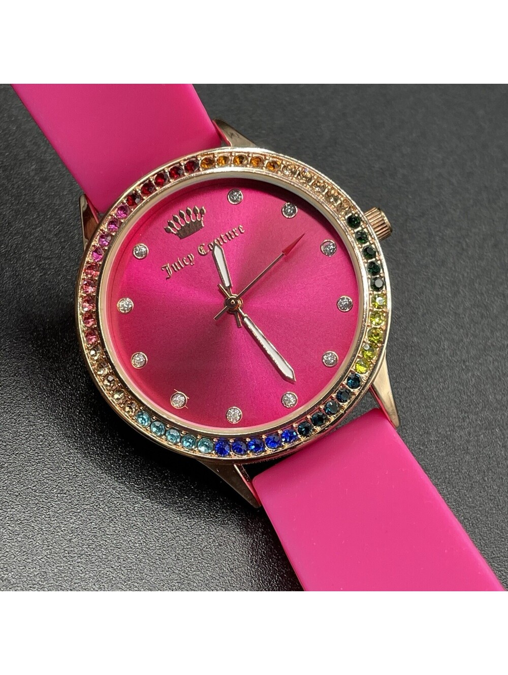 Ladies Juicy Couture Black Label 38mm Hot Pink Watch JC/1274 Running